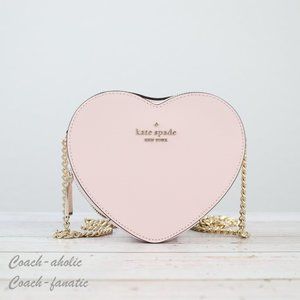 Kate Spade Love Shack Mini Heart Crossbody Purse in  Light Rose